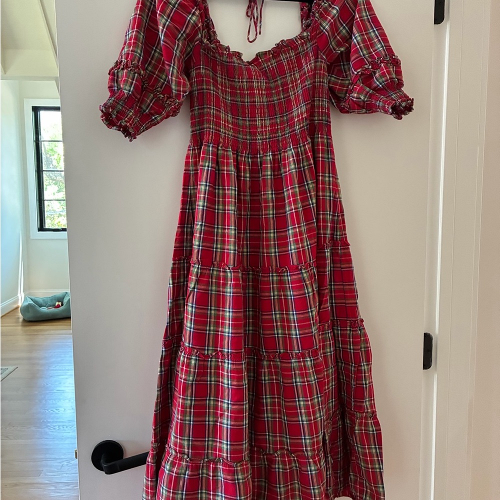 Hill House Red Plaid Nap Dress